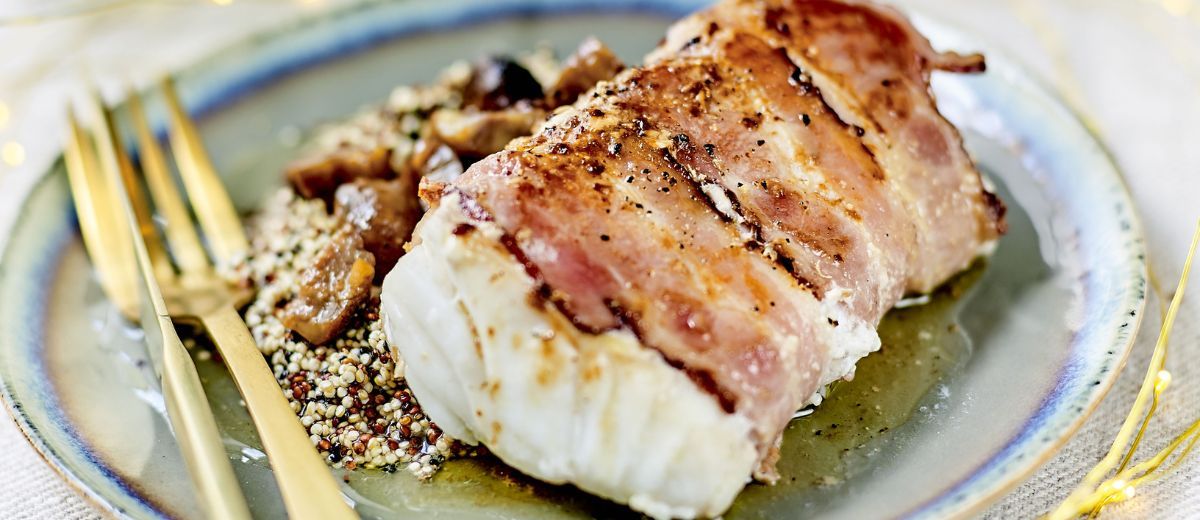 Torskehale med bacon