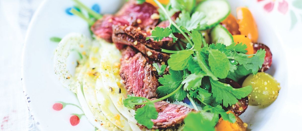 Grillet biff med timianolje