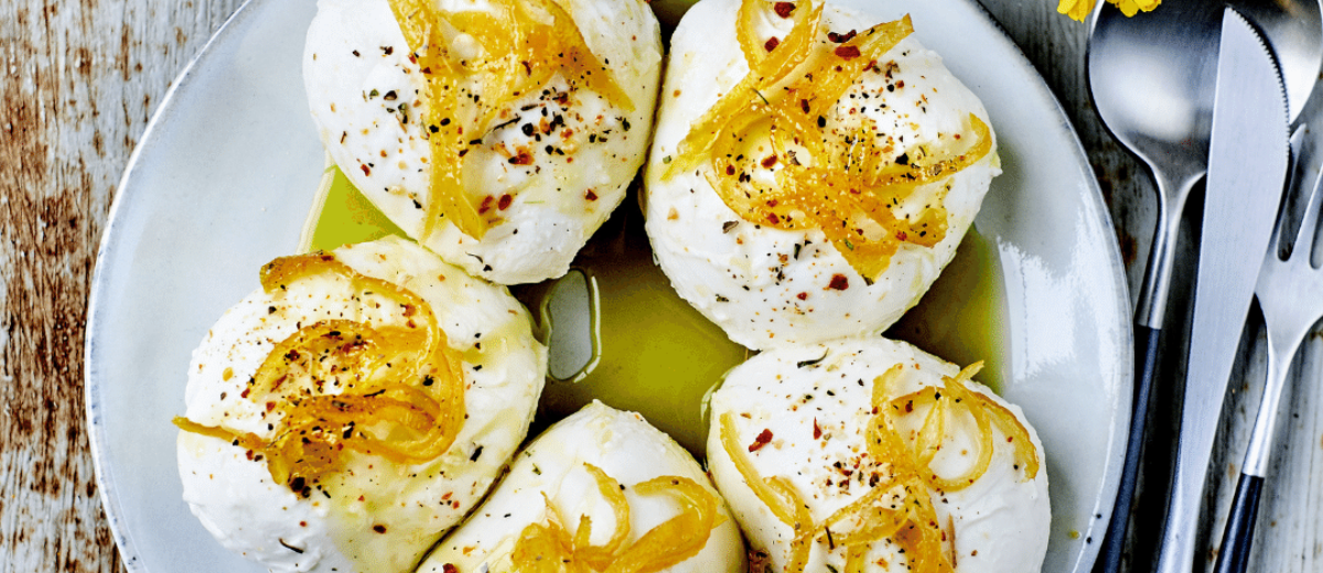 Kandiserte sitronmozzarella
